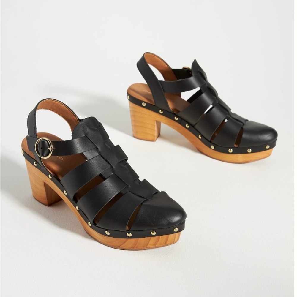 By Anthropologie Fisherman Clog Heels